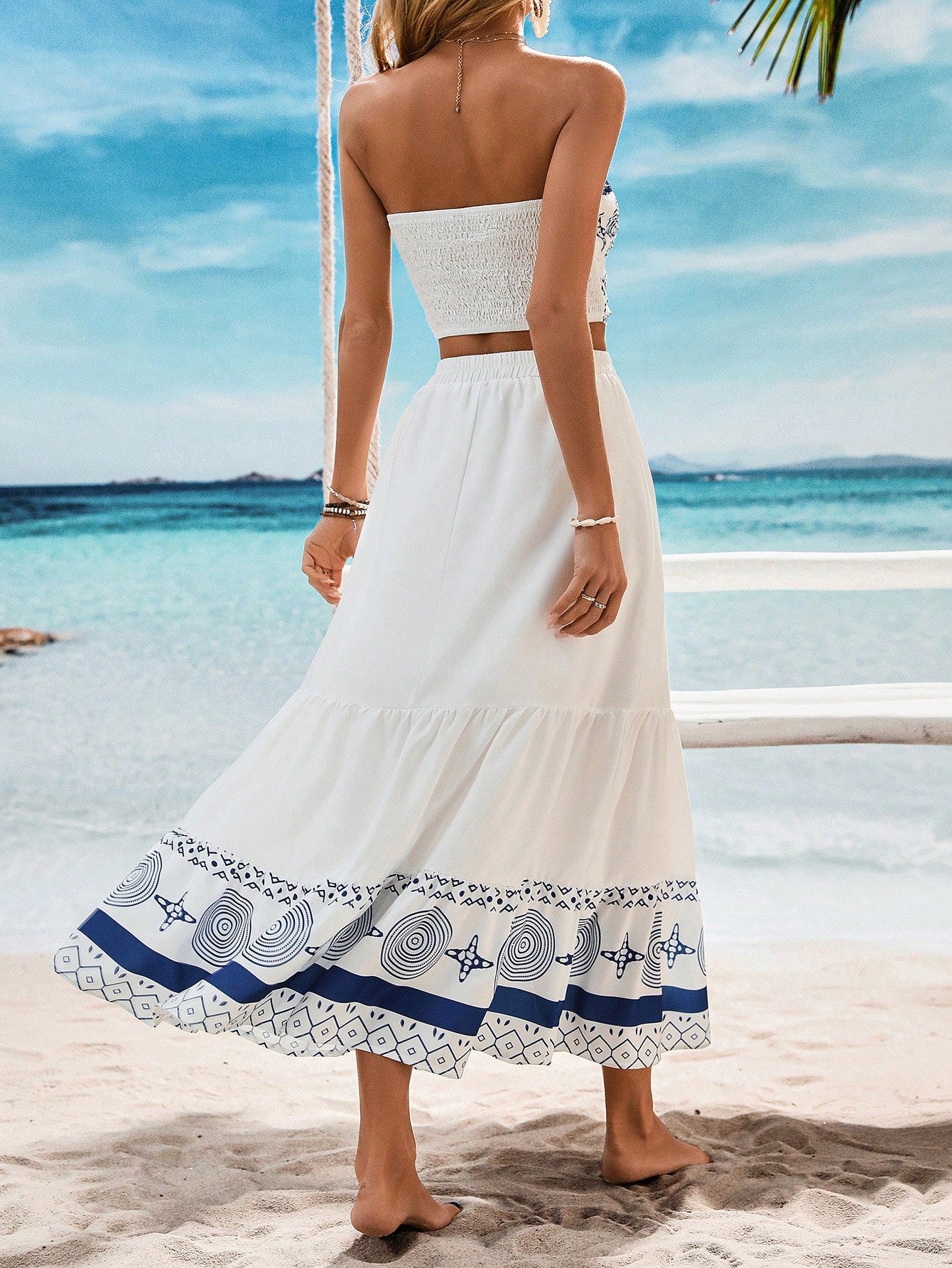 Conjunto Feminino Bandeau Grego Verão