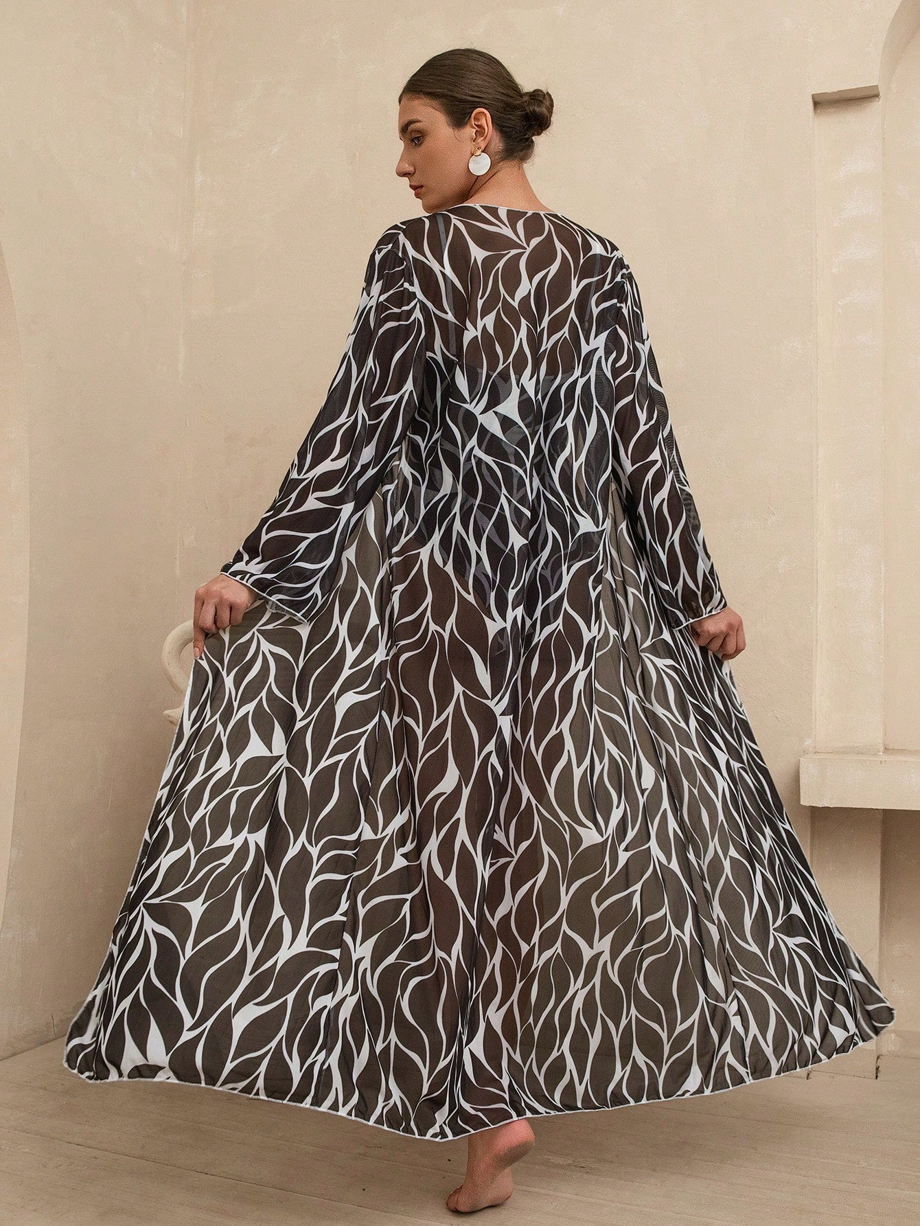 Maiô e Quimono Elegante Zebrado