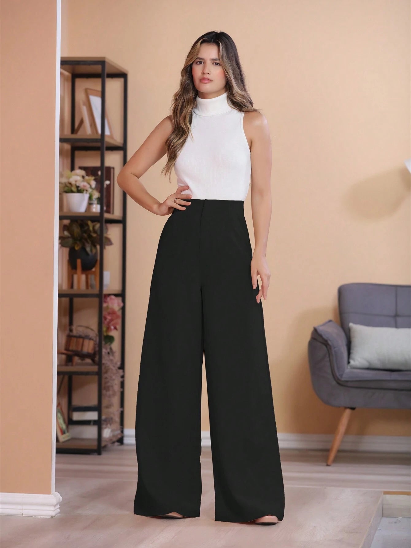 Calça Feminina alfaiataria Pantalona