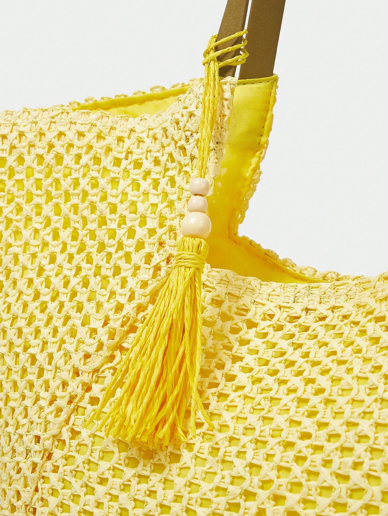 Bolsa Sacola de Palha de Estilo Boêmio de Grande Praiana