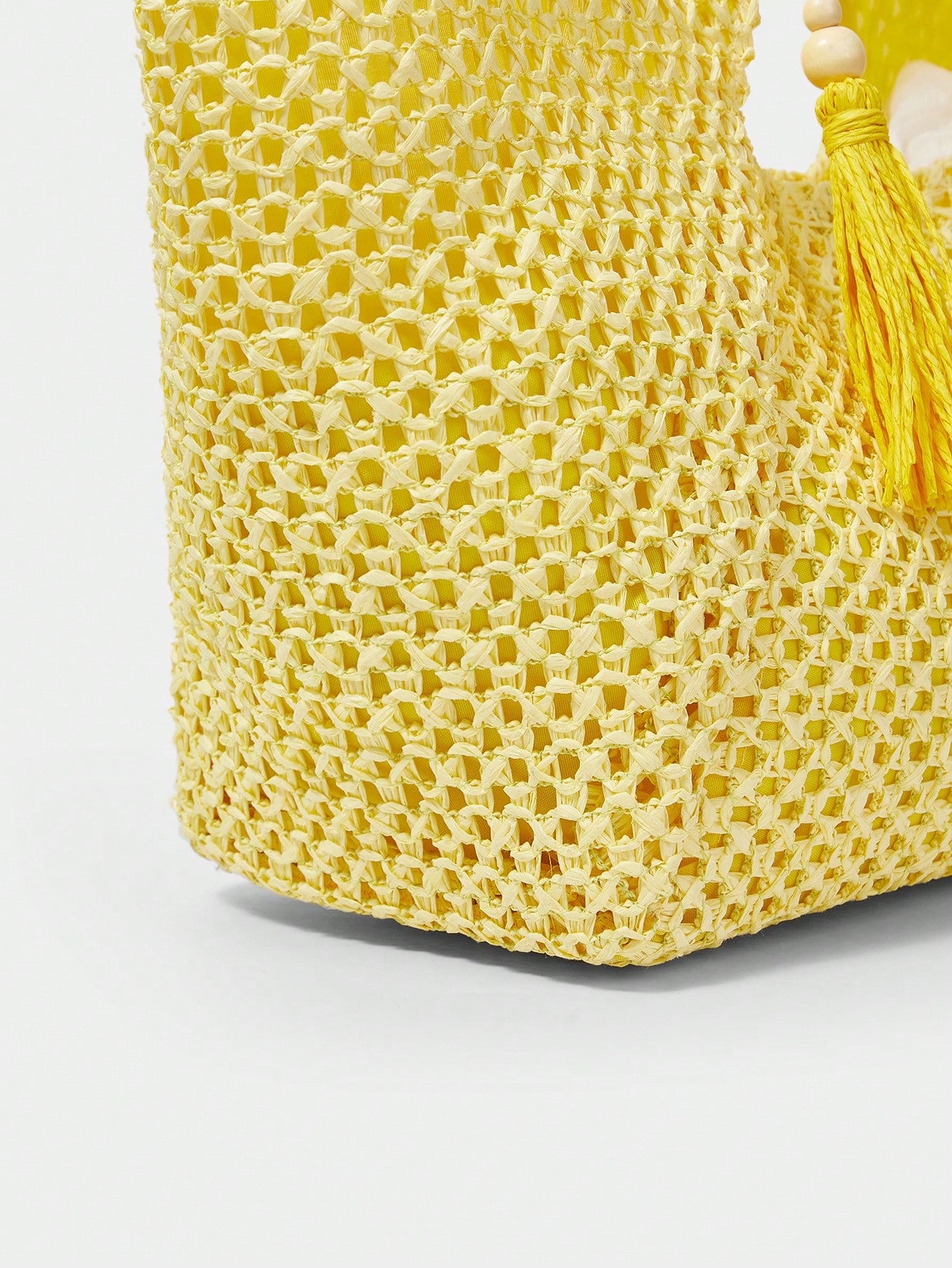 Bolsa Sacola de Palha de Estilo Boêmio de Grande Praiana