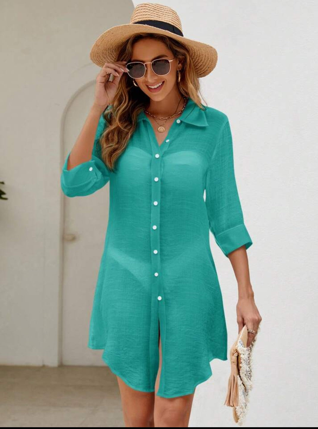 Saída de Praia Longa Chemise Alice