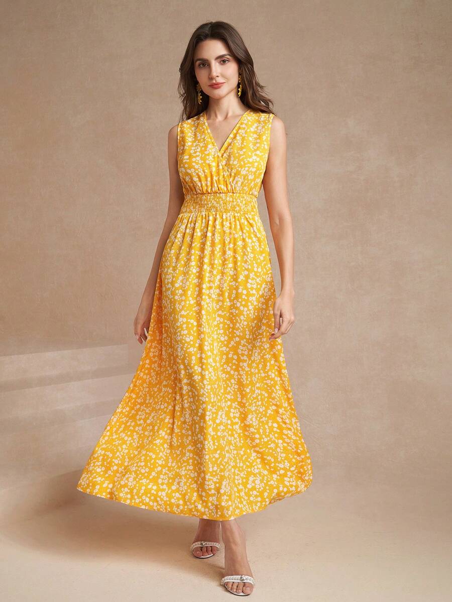 Vestido-Boho-Evasê-com-Decote-V