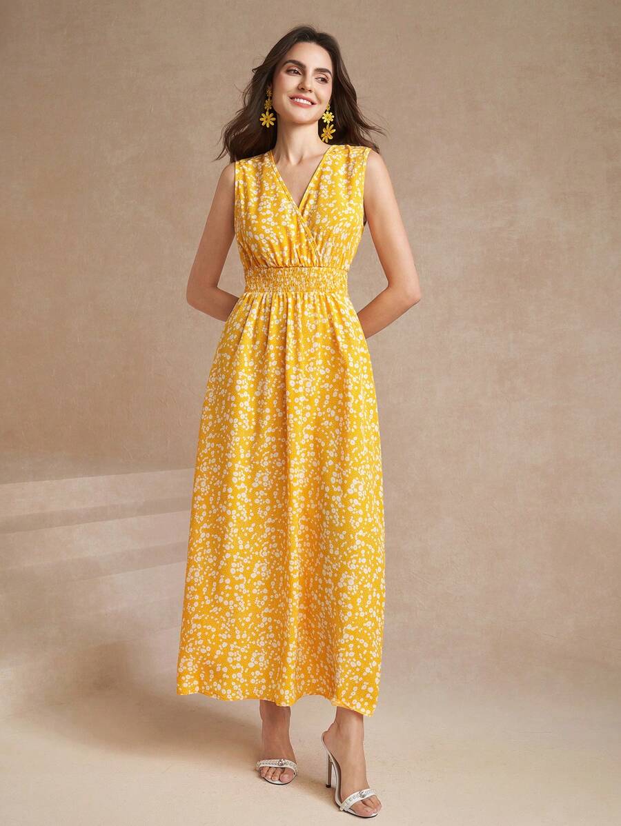 Vestido-Boho-Evasê-com-Decote-V