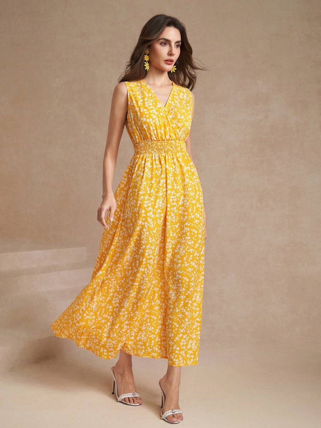 Vestido-Boho-Evasê-com-Decote-V