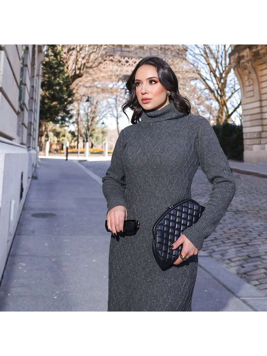 Vestido-Midi-Longo-Gola-Alta-Tricot-Premium