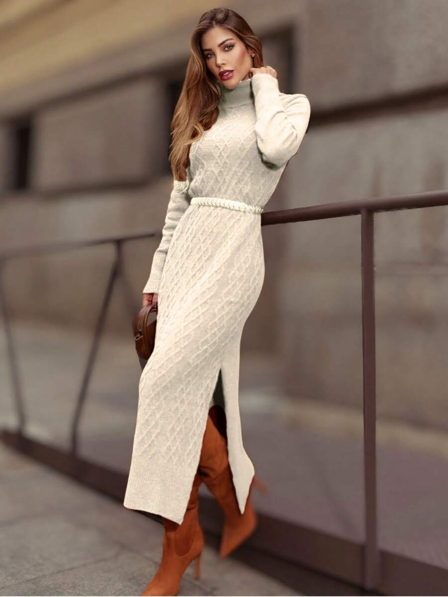 Vestido-Midi-Longo-Gola-Alta-Tricot-Premium