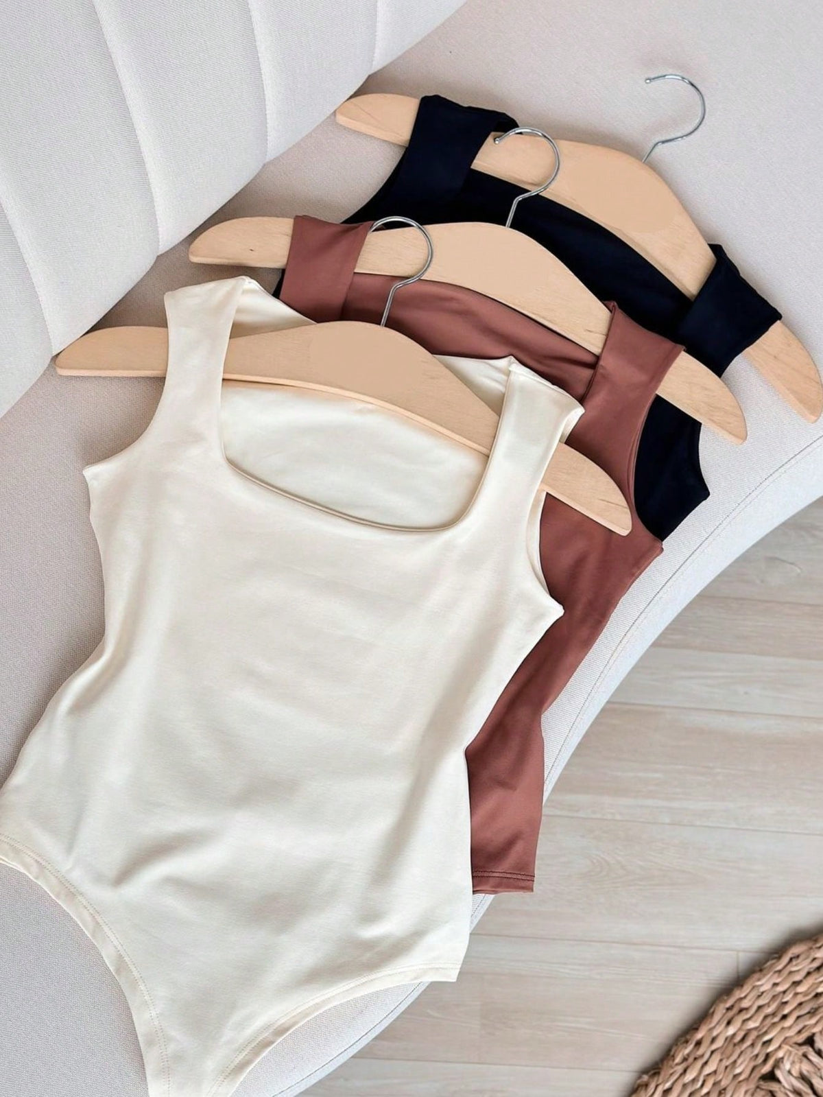 Kit 3 Bodys Feminino Bory Collant Decote Quadrado