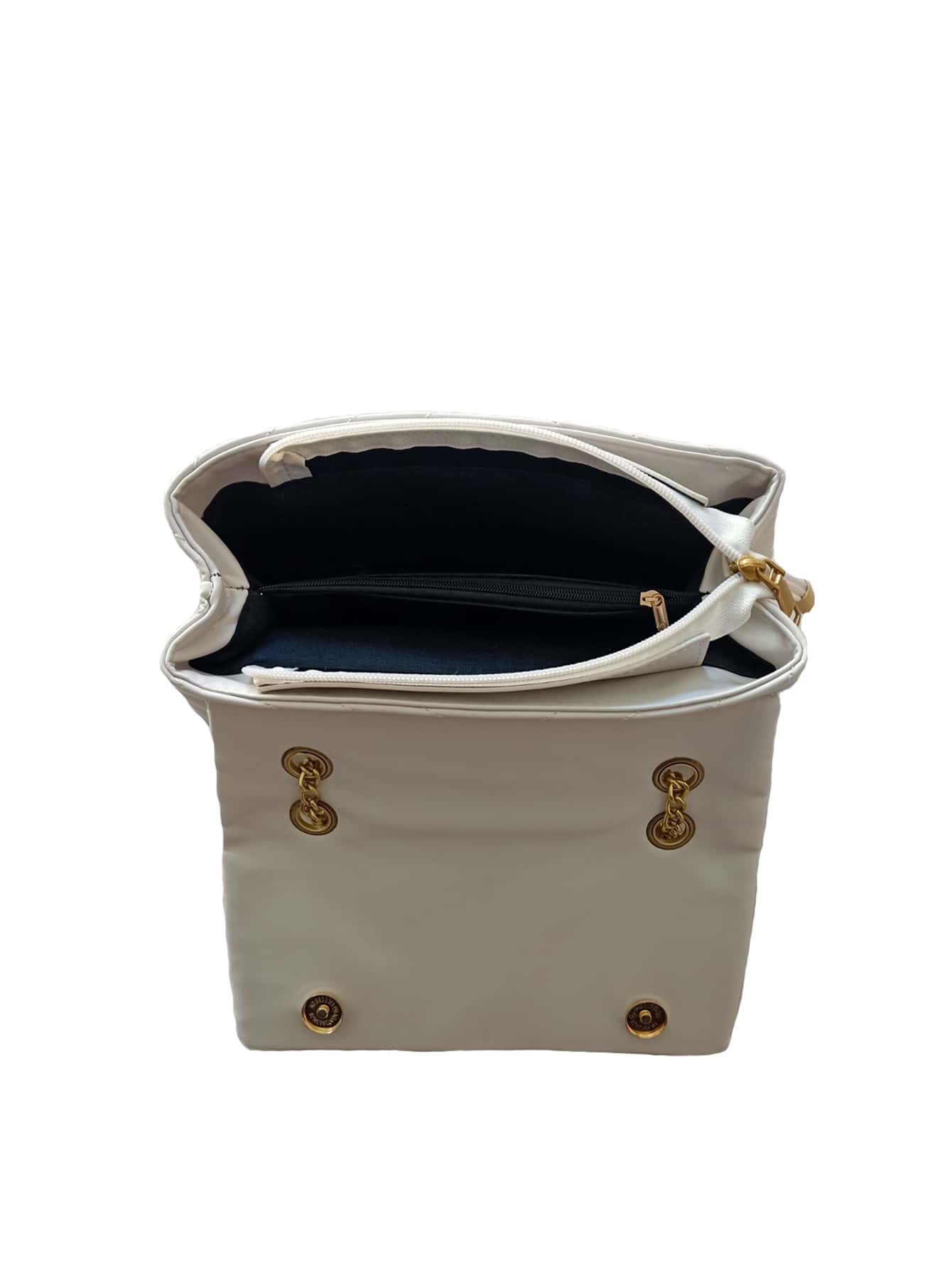 Bolsa de Ombro Quadrada Feminina Com Aba Chevron