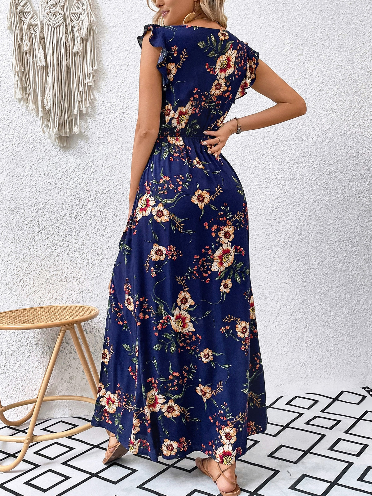 Vestido Feminino Estampa Floral Longo