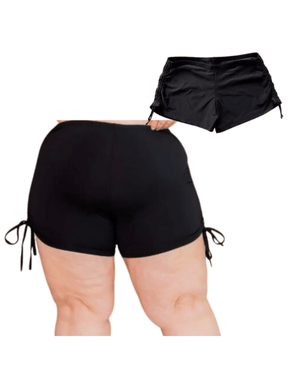 Shorts de Praia Plus Size Com Regulagem nas Laterais