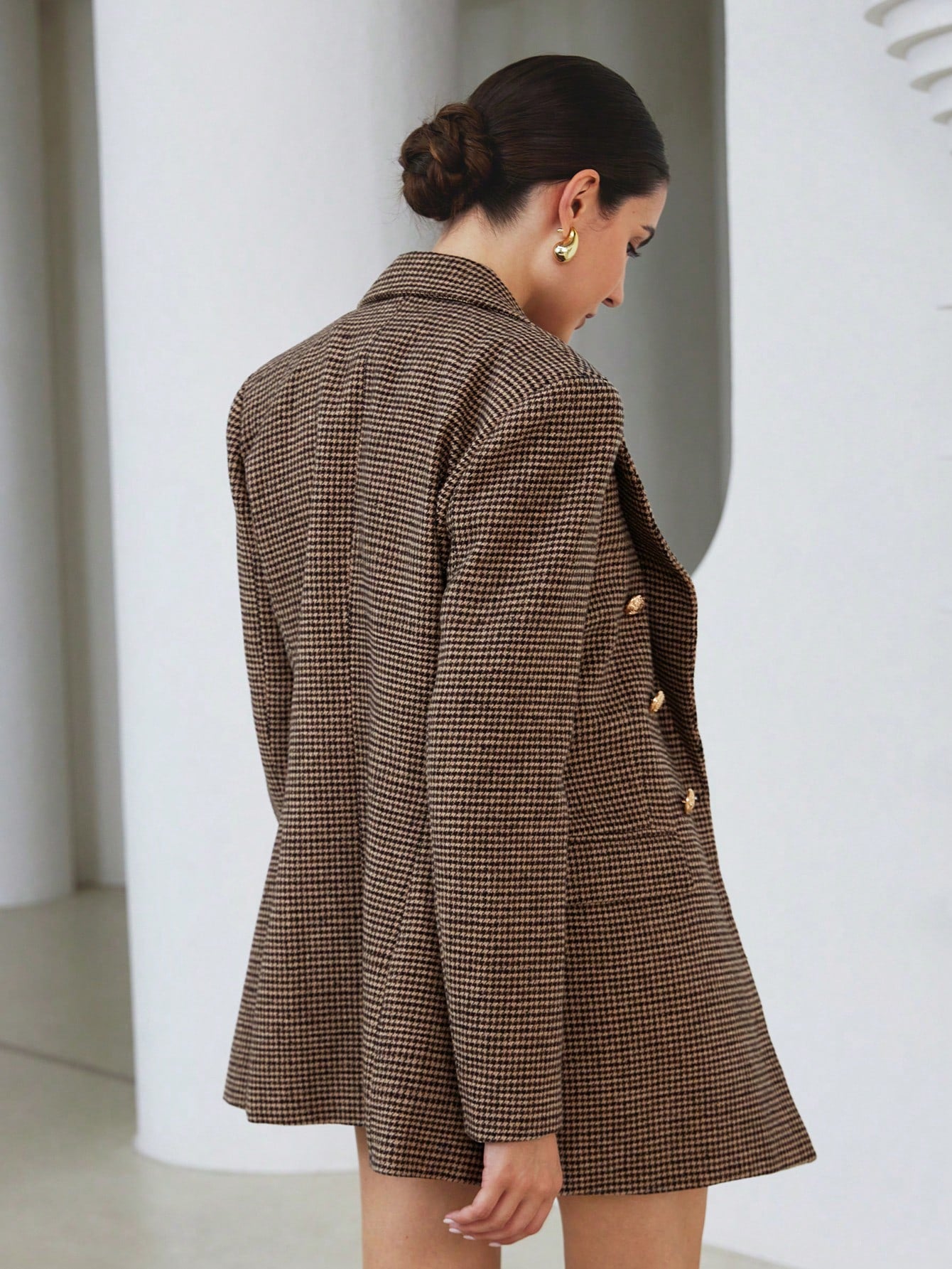 Blazer Feminino Forrado Xadrez Keila