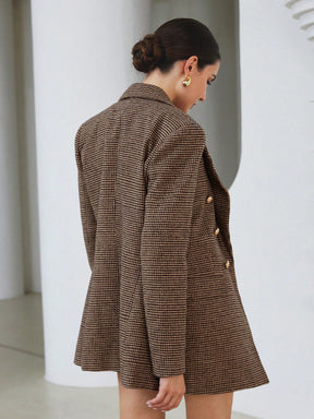 Blazer Feminino Forrado Xadrez Keila
