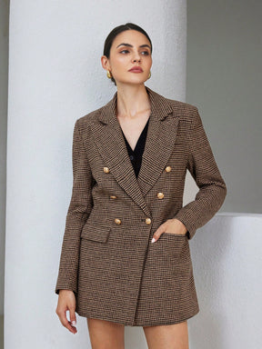 Blazer Feminino Forrado Xadrez Keila
