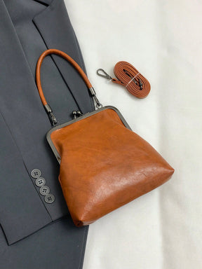Bolsa Feminina de Mão e Ombro Retrô, Destacável com Carteira