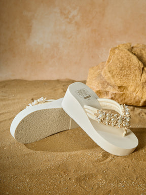 Chinelos Sandálias de Praia Salto Respirável Anabela