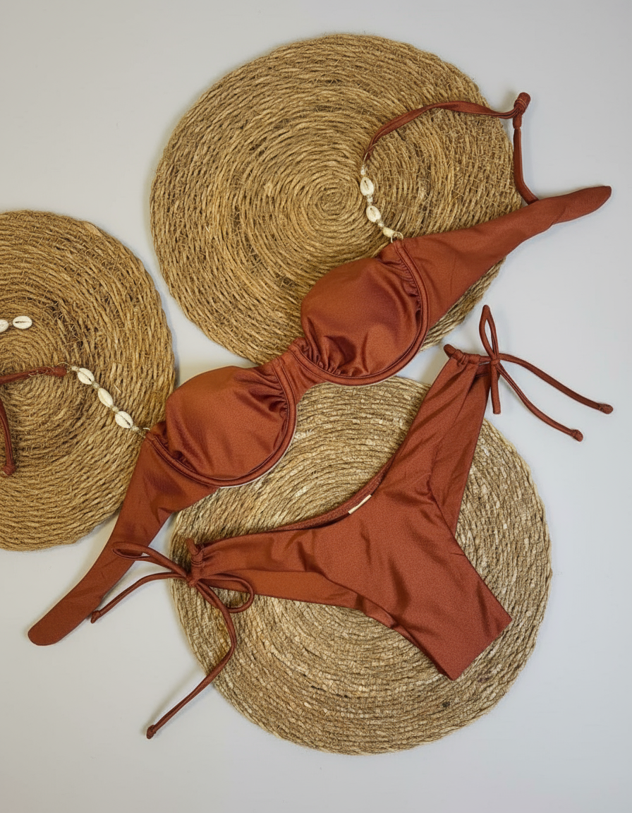 Biquíni Fio Duplo Detalhe em Búzios na Alça