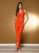 Conjunto Casual Colete E Calça Alfaiataria Elegante