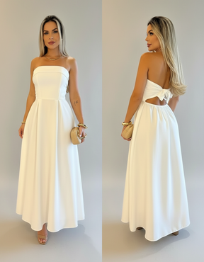 Vestido Feminino Longo Tomara Que Caia Elegante