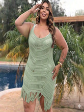 Saída de Praia Plus Size Elegante com Tecido Vazado