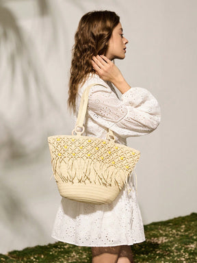 Bolsa Sacola Feminina com Design Boêmio Praiana
