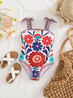 Maiô Floral com Alça Ajustável – Tal Mãe e Tal Filha