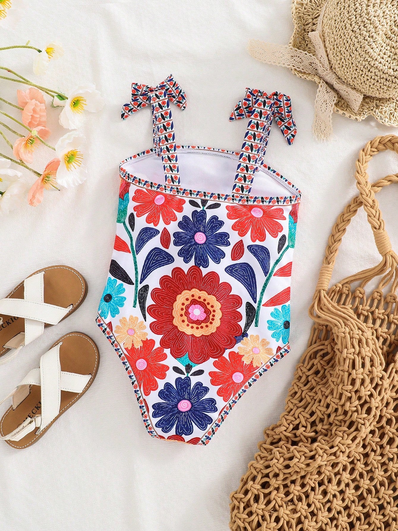 Maiô Floral com Alça Ajustável – Tal Mãe e Tal Filha