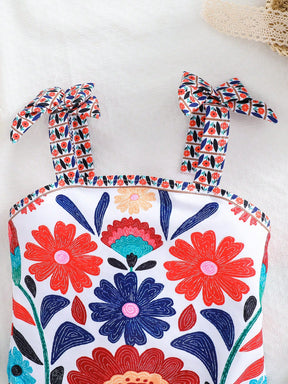 Maiô Floral com Alça Ajustável – Tal Mãe e Tal Filha