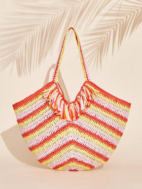Bolsa Feminina Tricotada Colorida
