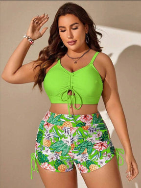 Shorkini Biquíni & Top Feminino (Plus Size)