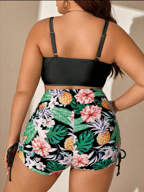 Shorkini Biquíni & Top Feminino (Plus Size)