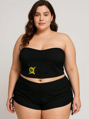 Shorts de Praia Plus Size Com Regulagem nas Laterais