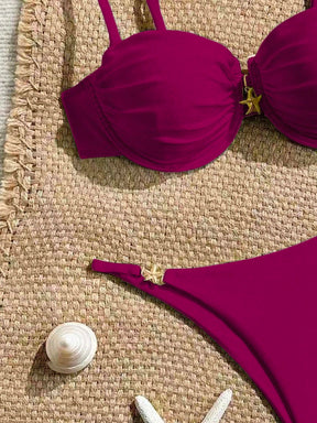 Conjunto de Biquini Meia Taça e Calcinha Asa Delta