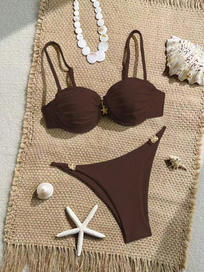 Conjunto de Biquini Meia Taça e Calcinha Asa Delta