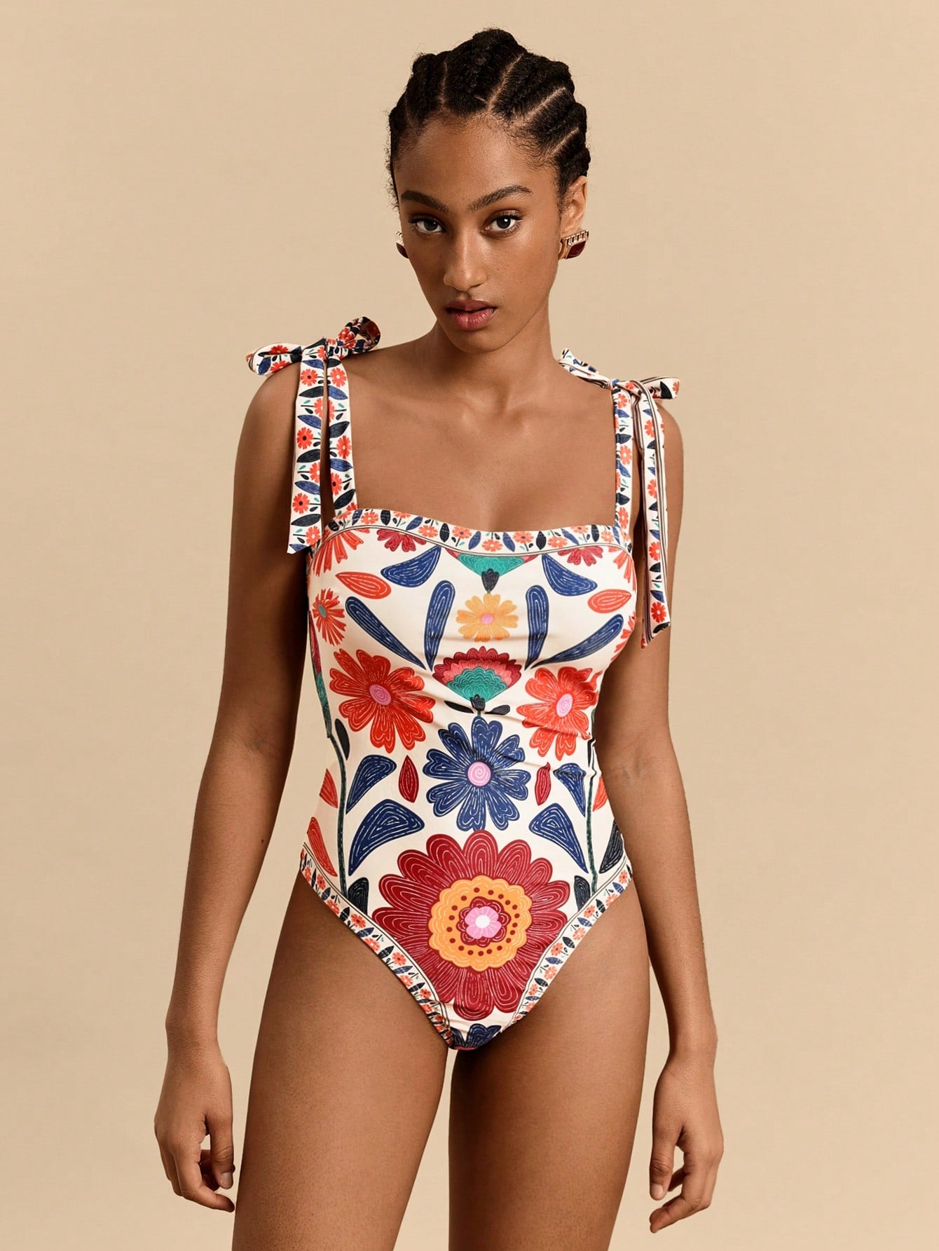 Maiô Floral com Alça Ajustável – Tal Mãe e Tal Filha