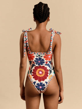 Maiô Floral com Alça Ajustável – Tal Mãe e Tal Filha