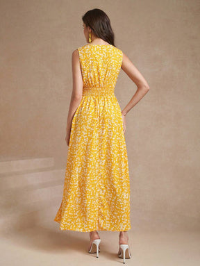Vestido-Boho-Evasê-com-Decote-V