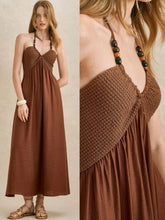 Vestido Corpete Tricotado Vintage com Contas