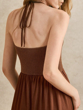 Vestido Corpete Tricotado Vintage com Contas