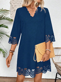 Vestido Feminino Túnica Com Detalhe Vazado