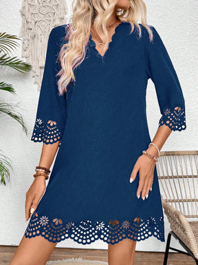 Vestido Feminino Túnica Com Detalhe Vazado