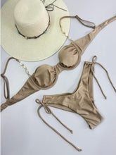 Conjunto Biquíni Fio Duplo Detalhe em Búzios na Alça