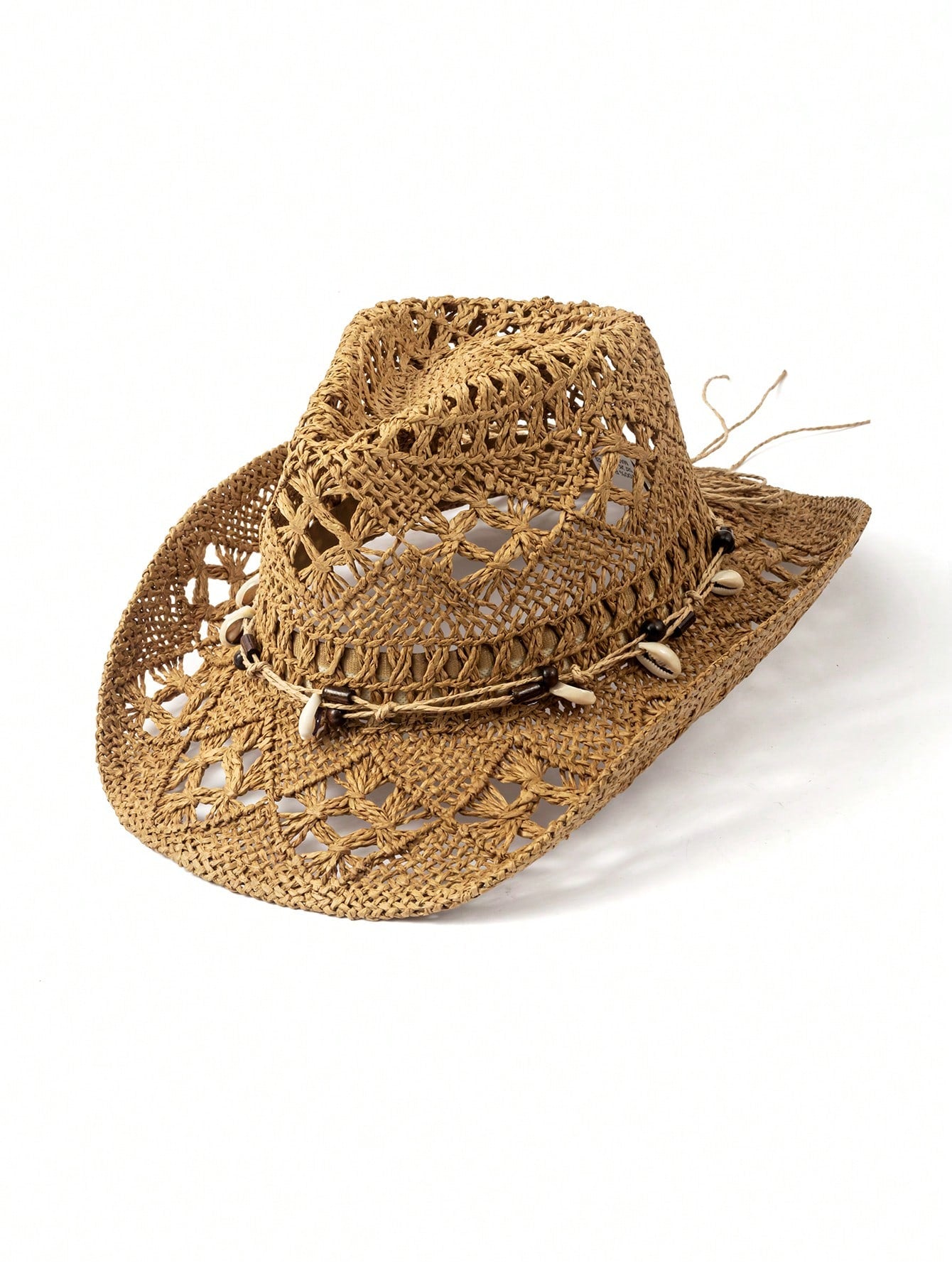 chapeu-de-cowboy-unissex-com-contas-de-madeira-e-conchas