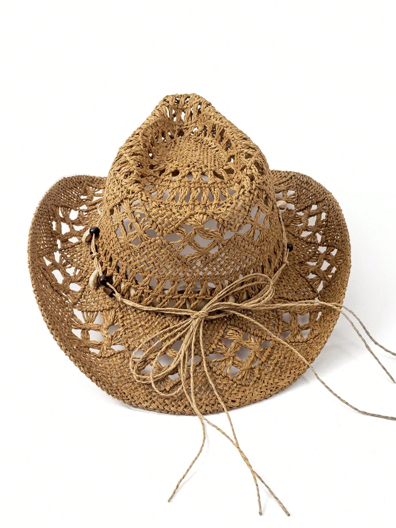 chapeu-de-cowboy-unissex-com-contas-de-madeira-e-conchas