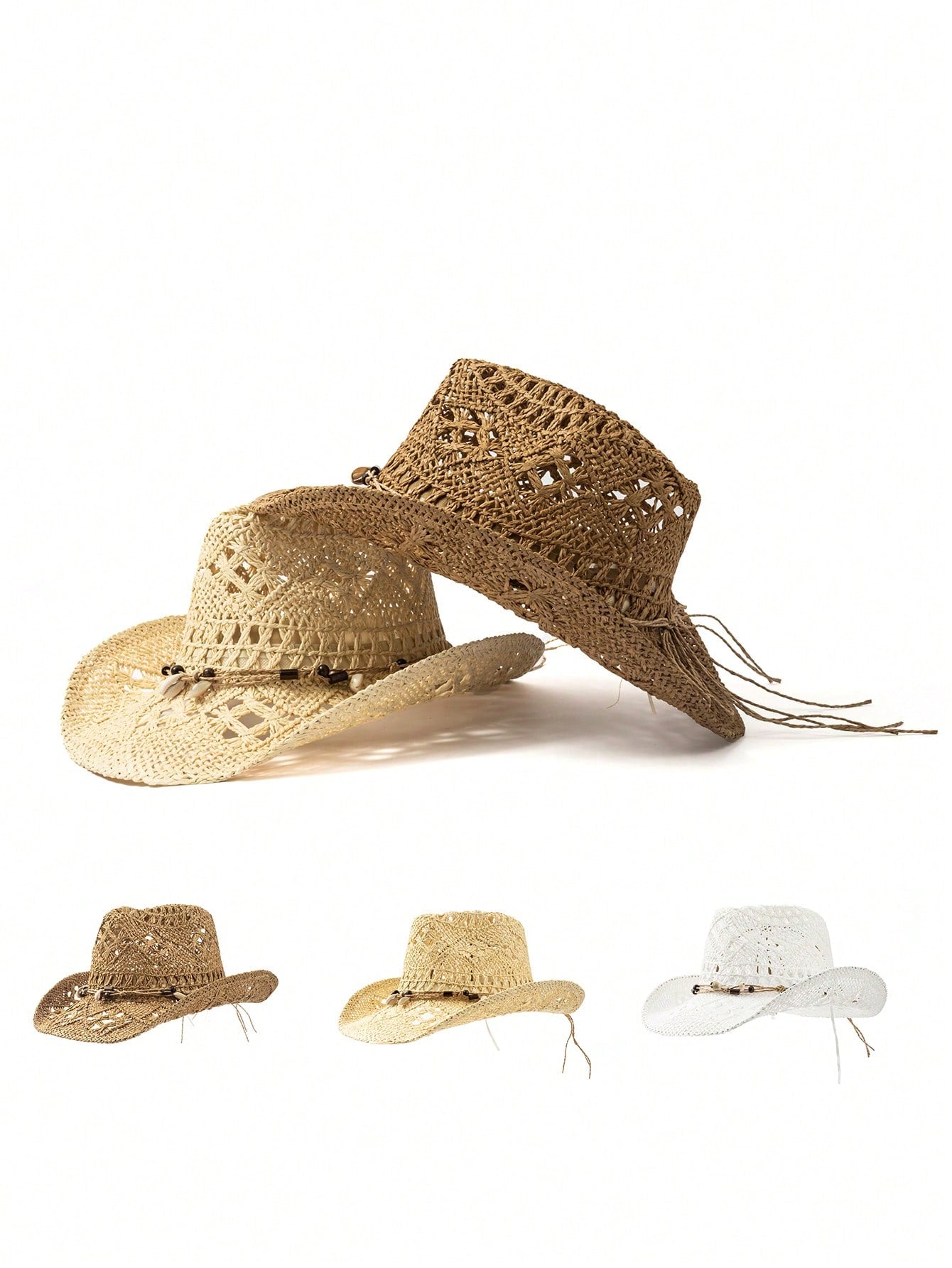 chapeu-de-cowboy-unissex-com-contas-de-madeira-e-conchas