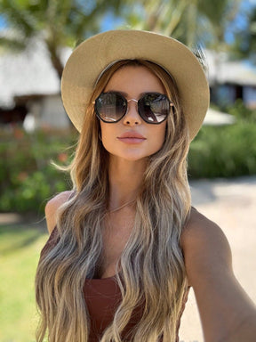 Óculos de Sol Feminino Vintage Octogonal – Proteção UV400