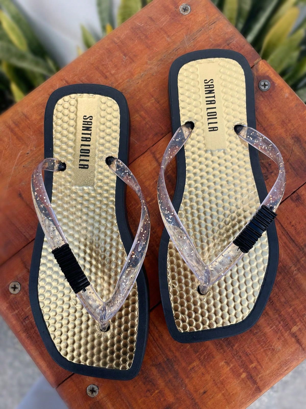 Chinelo Degradê Laminado com Solado Transparente – Brinde Exclusivo Amoora
