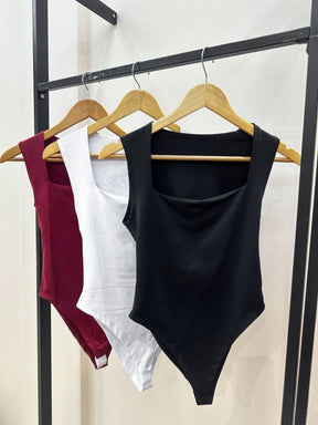 Kit 3 Bodys Feminino Bory Collant Decote Quadrado