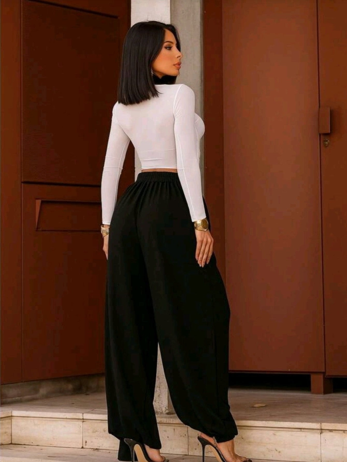 Calça Feminina Pantalona Aladim de Mousseline