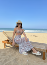 Conjunto Biquíni Feminino Trio e Saia Geométrica